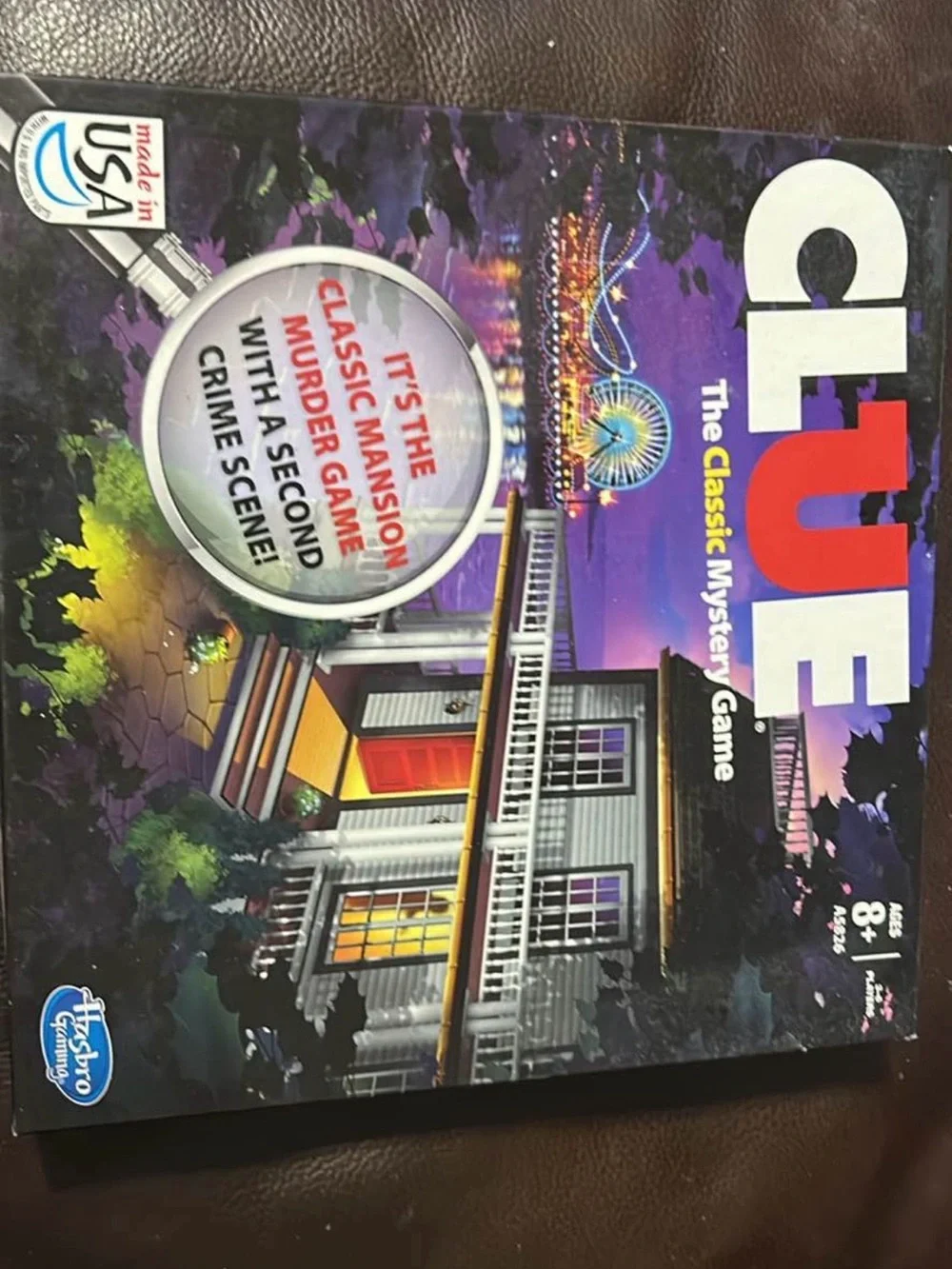 Clue Game second crime scene Mansion and Boardwalk Excellent Complete Condition